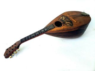 Antique Midland Mandolin Instrument As/is Inlaid Hand Crafted