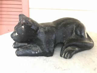 Antique Sewer Tile Pottery Cat