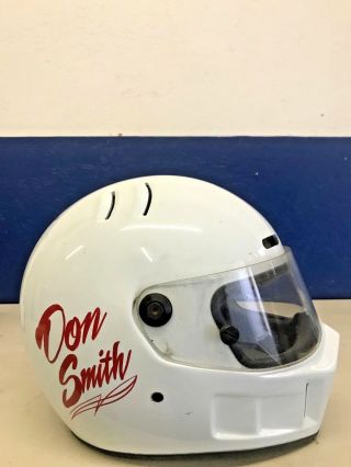 Vintage 1994 Snell Motorcycle Helmet Racing Motorcycle Don Smith Terre Haute In