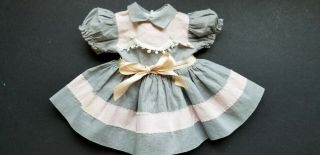 Vintage1950,  S Ideal Saucey Walker Doll Dress In Grey And Pink Fits 16 " Doll