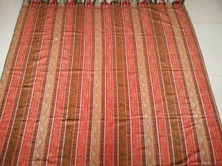 Antique French Paisley Kashmir Square Piano Shawl Size69 " X69 Multicolor Strips