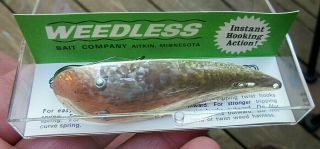 Vintage Unfished Weedless Bait Company,  Aitken,  Mn Fishing Lure In Orig Box 2