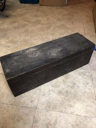 Antique Carpenters Toolbox Chest Dovetail Joints