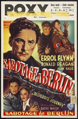 Desperate Journey Errol Flynn Vintage Movie Poster Print