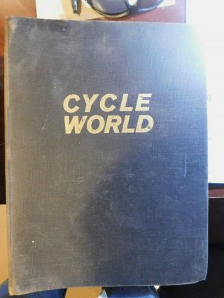 Vintage 14,  1970/71 Cycle World Motorcycle Magazines W/cycle World Issue Binder