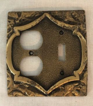 Vintage Set Of 3 Amerock Monterey Brass Outlet Switch Plate Cover 3