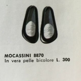 VINTAGE 1967 FURGA DOLL SHOES MOCASSINI 8870 Alta Moda Italy Sheila/Sylvie 2