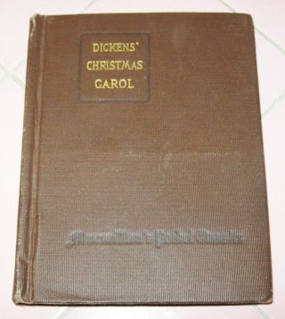 Antique Charles Dickens Christmas Carol 1918 Macmillan Cricket On Hearth School