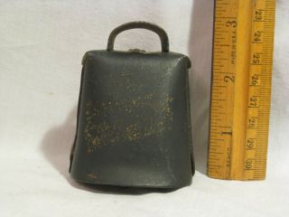 Small Cowbell Solid Metal Bell W/ Large Clapper Approximately 2.  75 " Antique