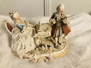 Antique Germany Grafenthal Dresden Lace Porcelain Figurine