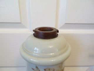 BIG Victorian Hinks ? opaque Glass Oil Lamp Urn Drop In Font base 2