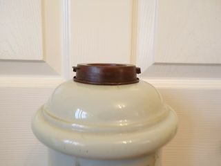 BIG Victorian Hinks ? opaque Glass Oil Lamp Urn Drop In Font base 3