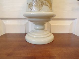 BIG Victorian Hinks ? opaque Glass Oil Lamp Urn Drop In Font base 5
