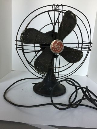 Antique Ge 12 " Oscillating Electric Fan Cat.  49x929