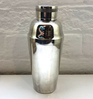 Pinder Bros Brother Silver Plate Art Deco Cocktail Shaker 23cm C1930s