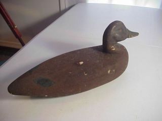 Antique 19th Century BARNEGAT BAY DUCK DECOY with DOVETAIL INLAID WEIGHT 2