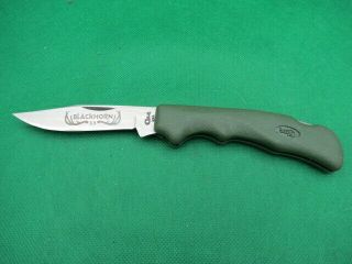Case Xx 2104l Sab Blackhorn 3.  5 Lockback Folding Knife Black Made In Usa
