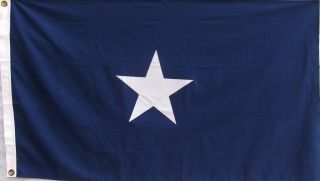 Cotton Bonnie Blue Flag - Sewn Star - 3x5 - Civil War - Dixie