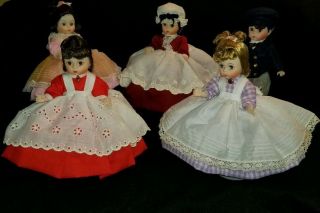 Vintage Madame Alexander 8 " Little Women Marme,  Jo,  Laurie,  Beth & Meg,  5 Dolls
