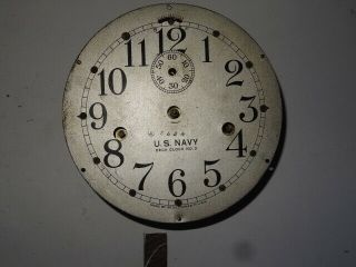 Seth Thomas Us Navy Deck Clock No.  3 Eight Day Movement & Dial Repair
