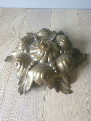 Large Brass Plate Chandelier/light Ceiling Hook