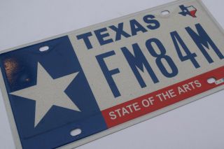 Expired Texas State of the Arts License Plate; FM84M; Antique Auto 2
