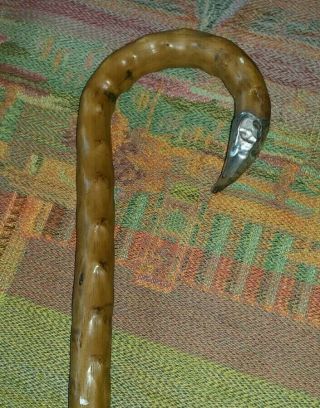 Haunted Antique Walking Cane Sterling Handle Tip Occult/demonic