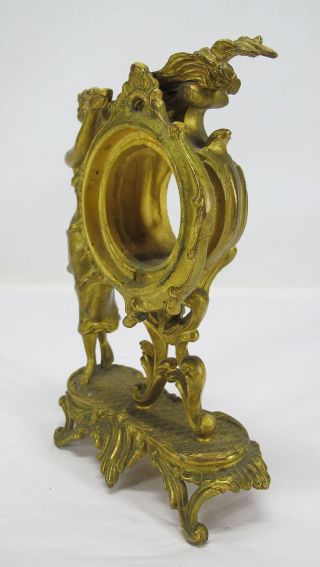 Antique 19th c French Dore/Ormolu Gold Gilt Ornate Clock Case Nouveau Girl yqz 3
