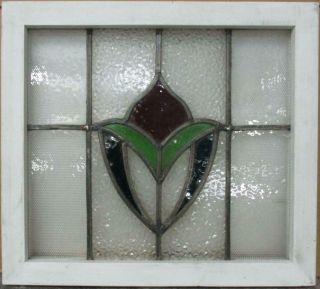 Old English Leaded Stained Glass Window Gorgeous Abstract Design 20 " X 18 "