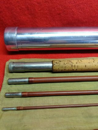 Wright & McGill Eagle Claw Trailmaster 4 Pc 7 1/2 ' 6wt fly rod w/sock and tube. 2