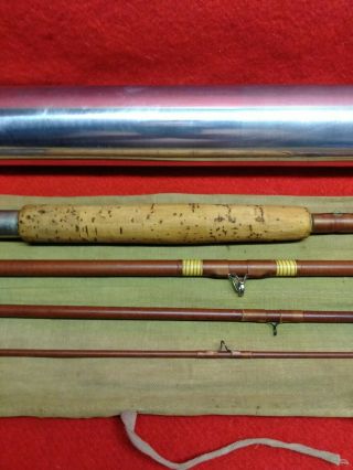 Wright & McGill Eagle Claw Trailmaster 4 Pc 7 1/2 ' 6wt fly rod w/sock and tube. 3