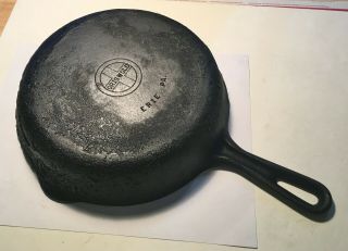 Antique Griswold Cast Iron Skillet No.  6 Erie Pa.  U.  S.  A.  All And