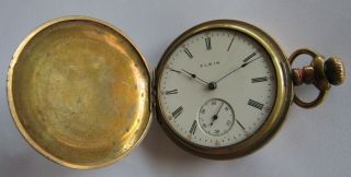 1911 Elgin Model 6 Pocket Watch 7 Jewel Hunter Case Vintage Timepiece 15043362