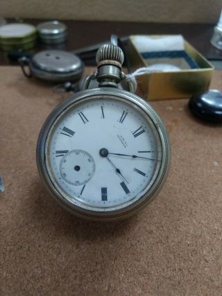 Vintage 18 Size Waltham P.  S Bartlett 1877 11j Pocket Watch From 1882 Running