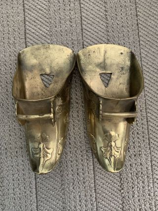 Antique 1800’s Brass Spanish Conquistador Stirrup Shoes 2