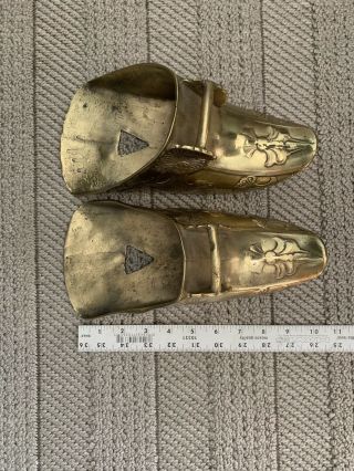 Antique 1800’s Brass Spanish Conquistador Stirrup Shoes 4