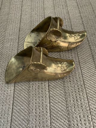 Antique 1800’s Brass Spanish Conquistador Stirrup Shoes 5