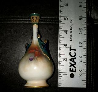 Antique Royal Worcester Porcelain Vase With Retticulated Top marked 214 H11 - 38 6