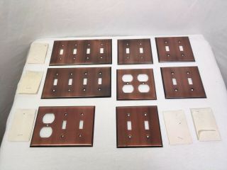 (8) Light Switch Wallplate Wall Plates Outlet Cover Antique Rubbed Bronze Brass
