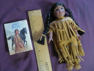 Loose Vintage Mini Kaya American Girl Indian Doll With Mini Book & Outfit Nr