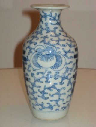 STUNNING ANTIQUE EARLY 19th CENTURY CHINESE BLUE & WHITE PORCELAIN VASE 4