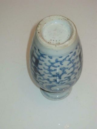 STUNNING ANTIQUE EARLY 19th CENTURY CHINESE BLUE & WHITE PORCELAIN VASE 7