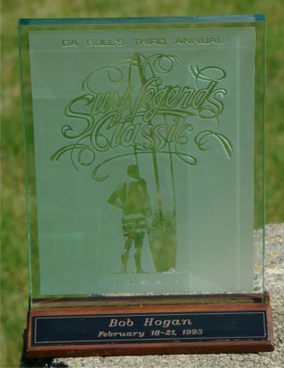 1993 Da Bull ' s 3rd Annual Legends Surfing Classic Trophy Bob Hogan Hawaii 2