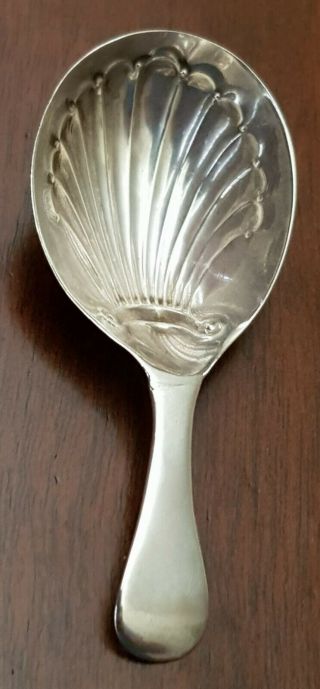 George Iii Solid Silver Caddy Spoon London 1803