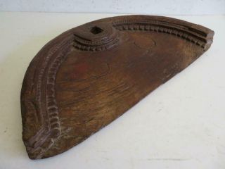 REALLY OLD antique wood treen kitchen bread board 2