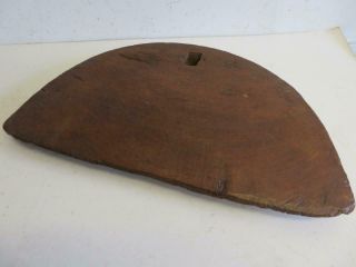 REALLY OLD antique wood treen kitchen bread board 3