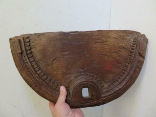 REALLY OLD antique wood treen kitchen bread board 4