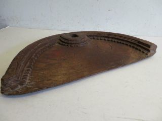 REALLY OLD antique wood treen kitchen bread board 5