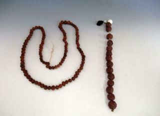 Japanese Vintage Wooden Buddhist Prayer Beads Juzu 2set/ Rosary/ Bo Tree/ 9089