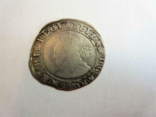 Antique Elizabeth I Silver Sixpence Coin Dated 1583 - Good Grade